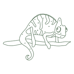 Chameleon animal nature stroke PNG Design Transparent PNG