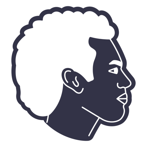 Man afro hairstyle cut out PNG Design