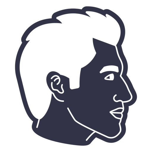 Short male hairstyle cut out PNG Design