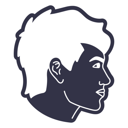 Young man mid hair cut out PNG Design