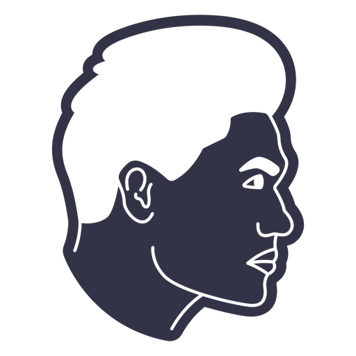 Men's hairstyle cut out PNG Design