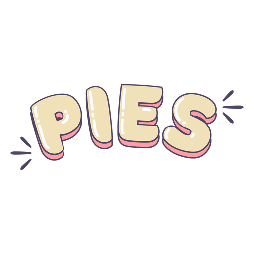 Pies lettering badge PNG Design