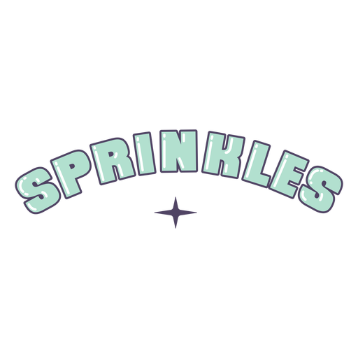 Sprinkles lettering badge