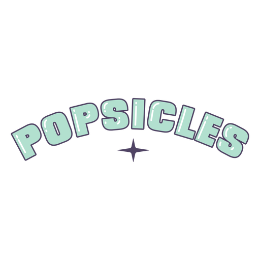 Popsicles lettering label PNG Design