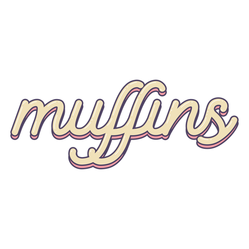 Muffins lettering label