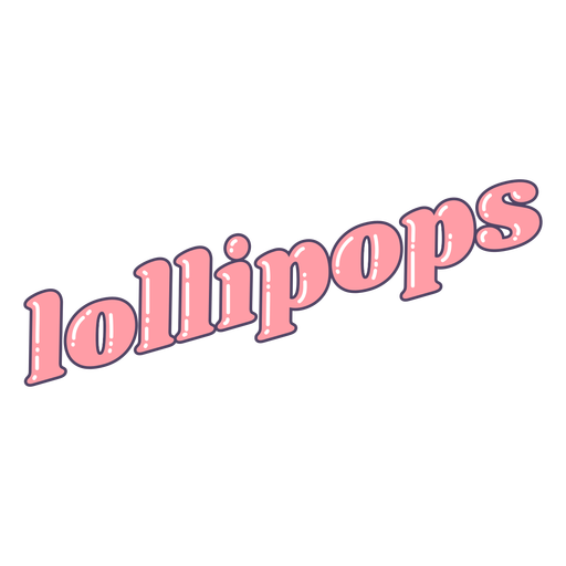 Lollipops lettering label