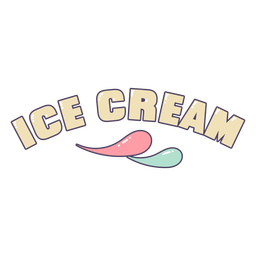 Ice cream lettering label Transparent PNG
