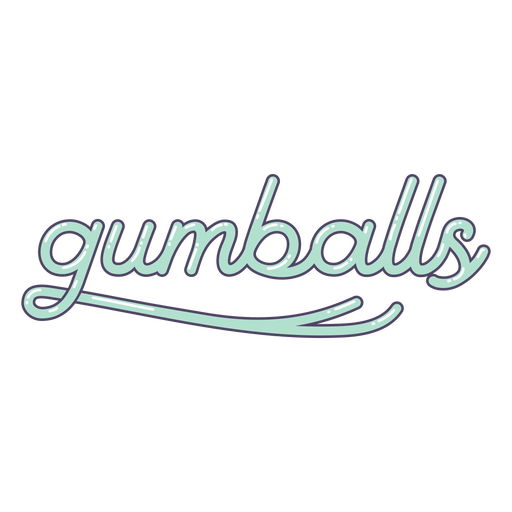 Gumballs lettering label PNG Design