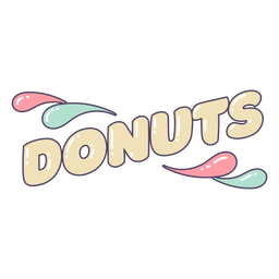 Donuts lettering badge Transparent PNG