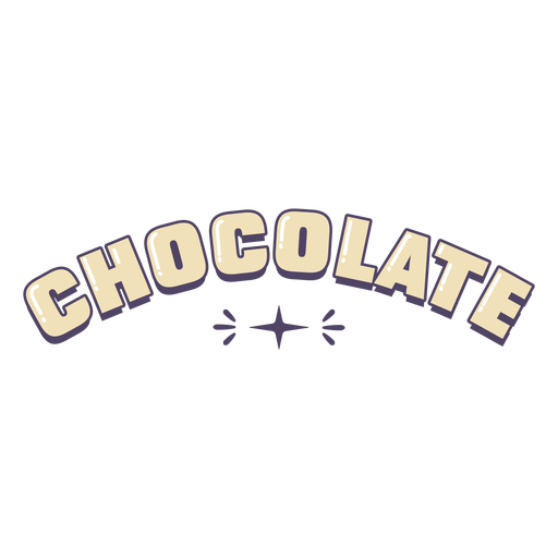 Chocolate lettering label PNG Design