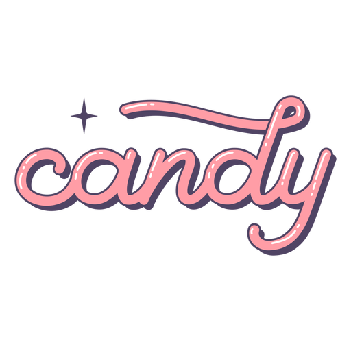 Glossy candy label  PNG Design