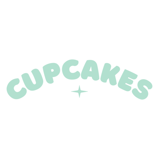 Cupcakes label flat PNG Design