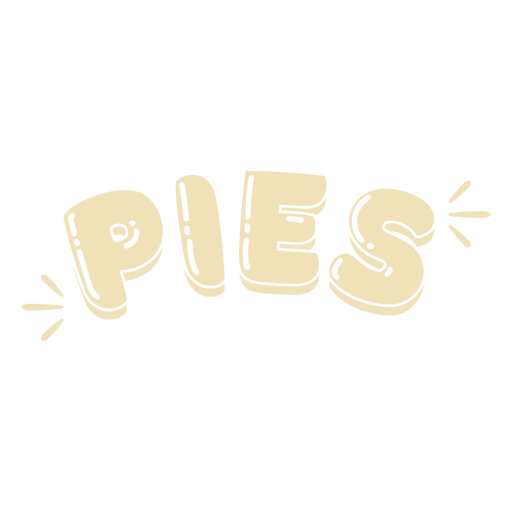 Pies cut out lettering label PNG Design