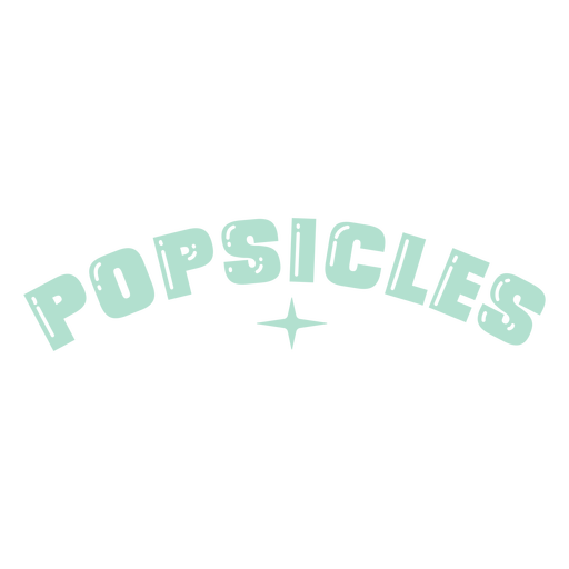 Popsicles cut out lettering label PNG Design