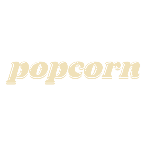 Popcorn cut out lettering label