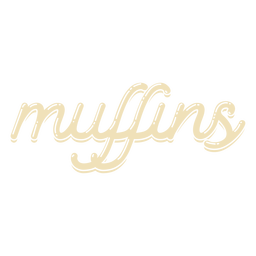 Muffins cut out lettering label PNG Design