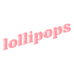 Lollipops cut out lettering label PNG Design