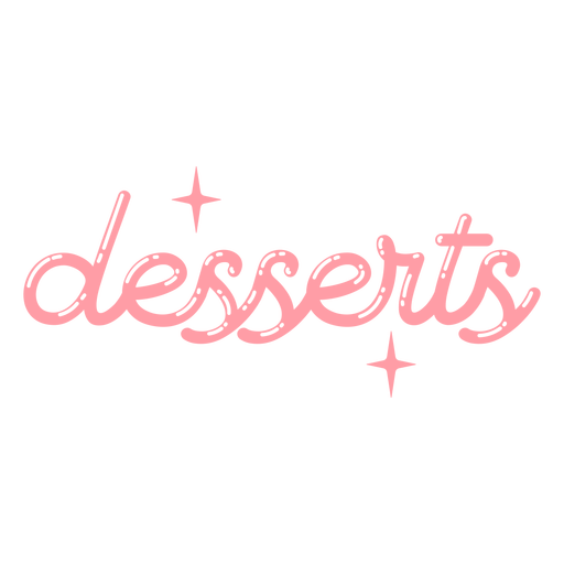 Glossy desserts label 