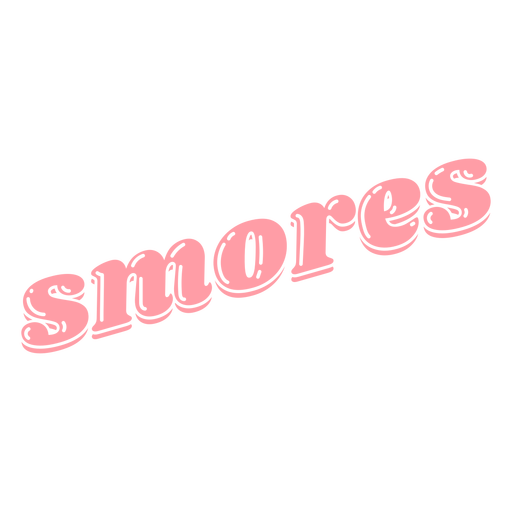 Pink glossy smores label 
