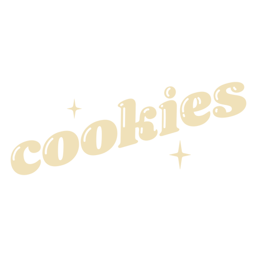 Cookies cut out lettering label
