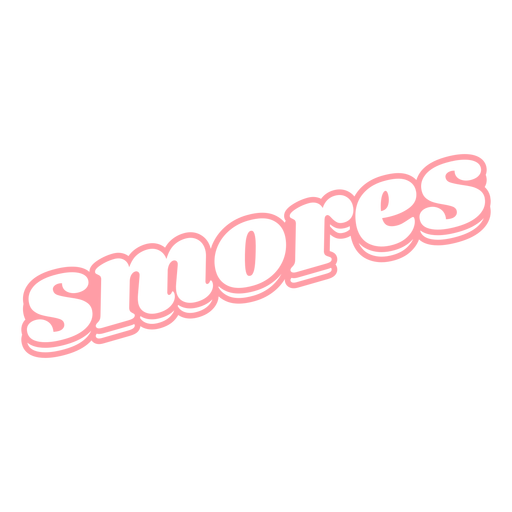 Pink smores label stroke PNG Design