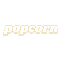 Popcorn label filled stroke PNG Design