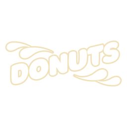 Donuts snack quote badge PNG Design Transparent PNG