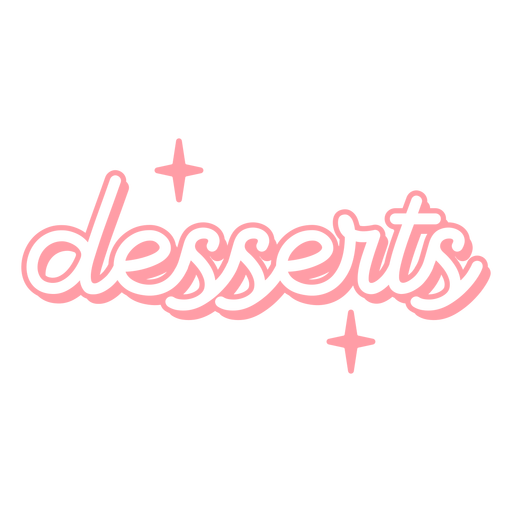 Desserts sparkly badge