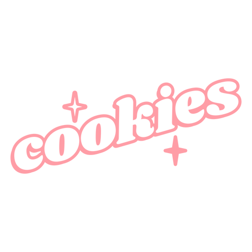 Pink cookies label stroke