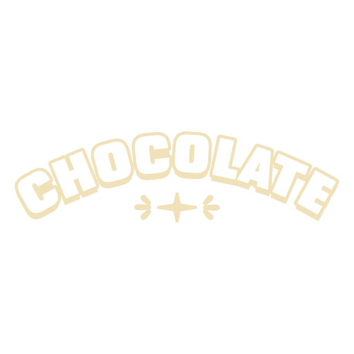 Traço preenchido com etiqueta de chocolate Desenho PNG