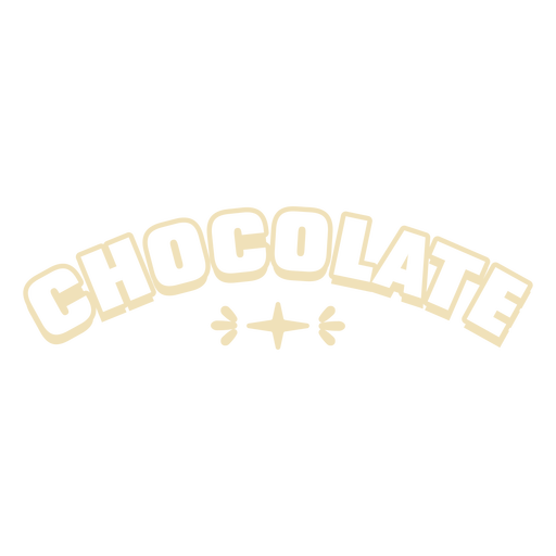 Trazo relleno de etiqueta de chocolate