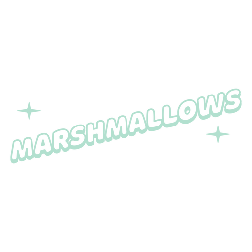 Marshmallows sparkly badge