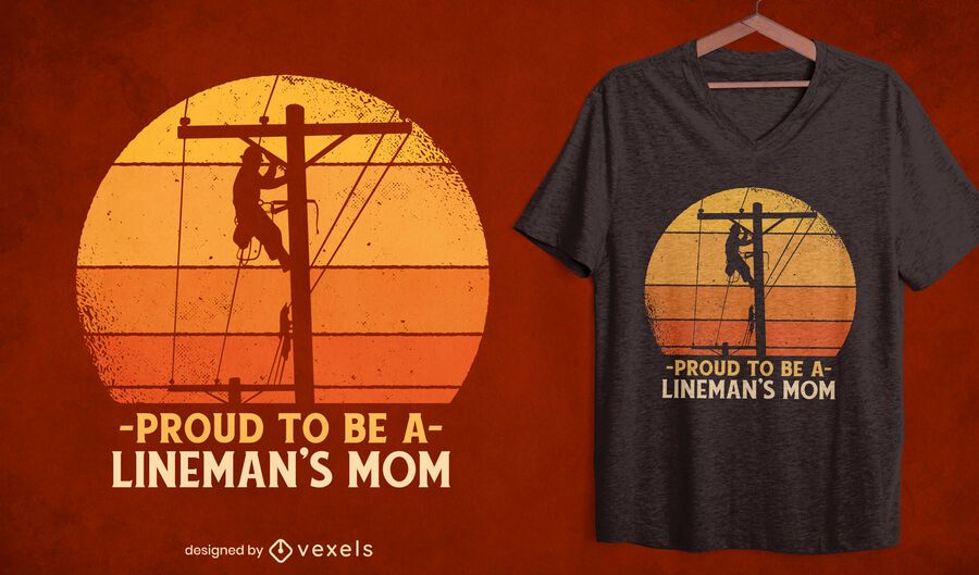 Retro sunset electric lines t-shirt design Retro sunset electric lines t-shirt design