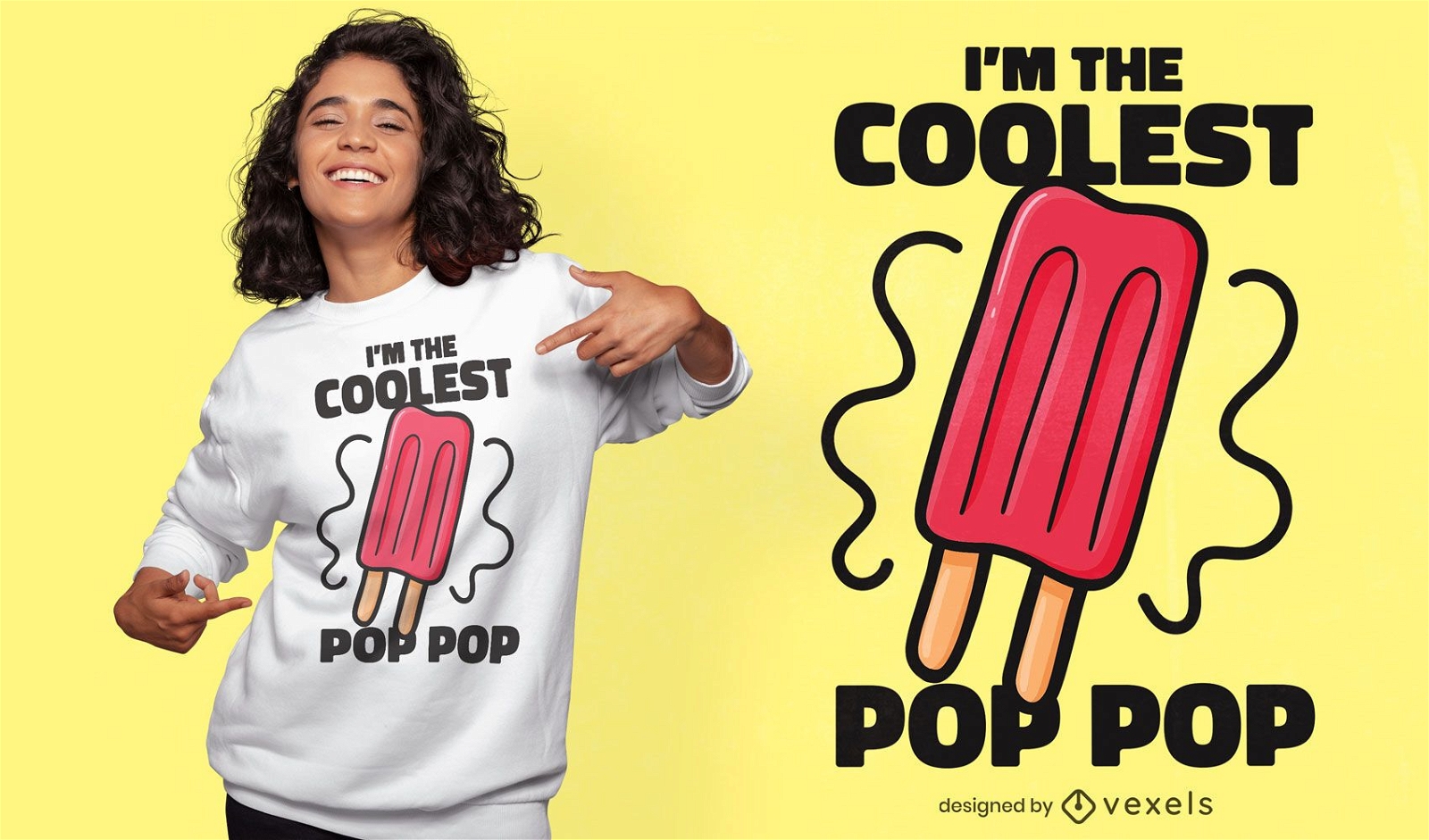 Design de camiseta de sorvete pop