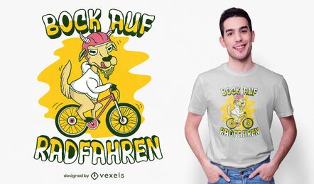 Diseño de camiseta de bicicleta de montar a caballo.