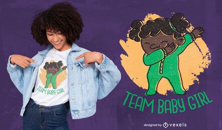 Baby girl dabbing divertido diseño de camiseta