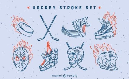 Ice hockey sport fire equipment stroke set