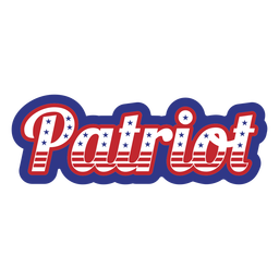 Patriot american color stroke badge Transparent PNG