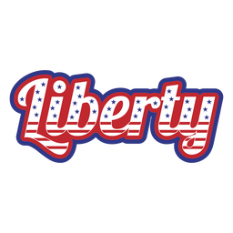 Liberty American Color Lettering Badge PNG & SVG Design For T-Shirts