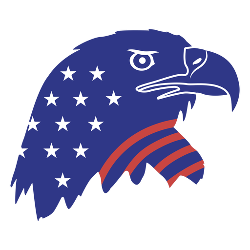 American eagle flag badge cut out PNG Design