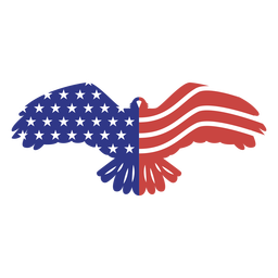 Flying american eagle badge cut out PNG Design