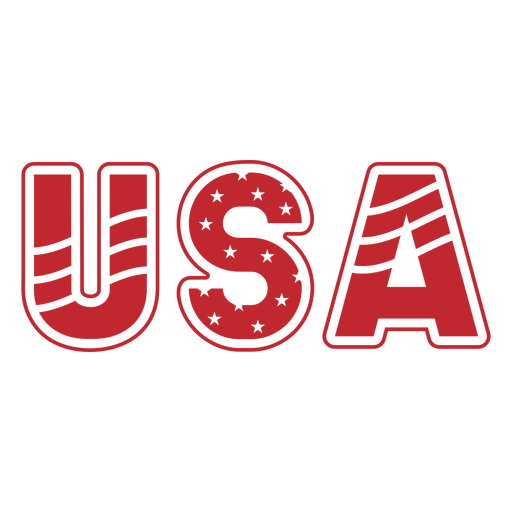 USA  text badge cut out PNG Design