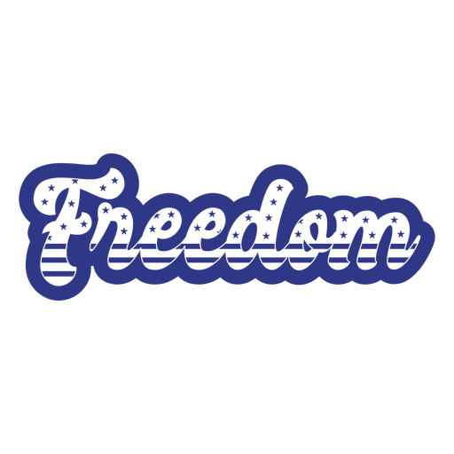 Freedom america badge lettering PNG Design