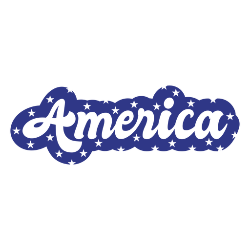 America USA lettering cut out badge
