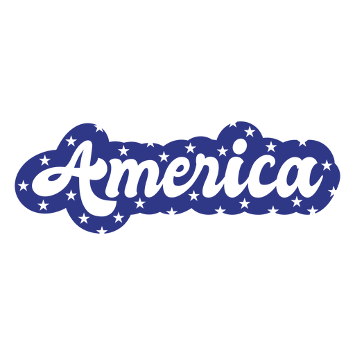 America USA lettering cut out badge PNG Design