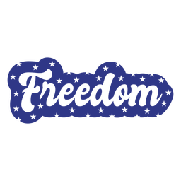 Freedom USA lettering cut out badge Transparent PNG