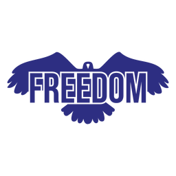 American freedom eagle cut out badge Transparent PNG