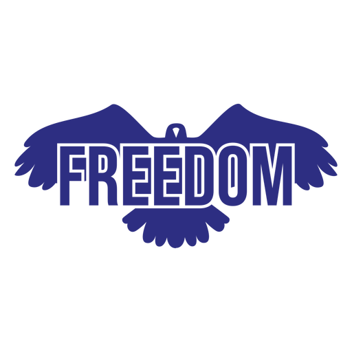 American freedom eagle cut out badge PNG Design