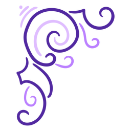 Violet swirls stroke PNG Design