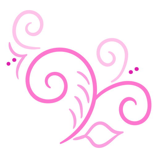 Pink swirls stroke